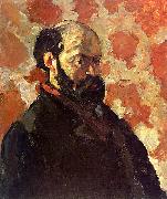 Paul Cezanne Self Portrait on a Rose Background oil painting